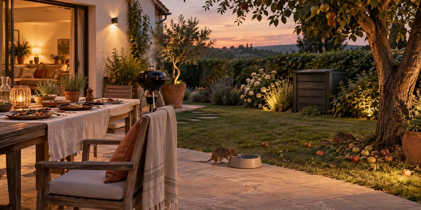 Illustration éditoriale du sujet : Rats dans votre jardin : découvrez cette habitude nocturne qui fait déferler une invasion de rongeurs cet été